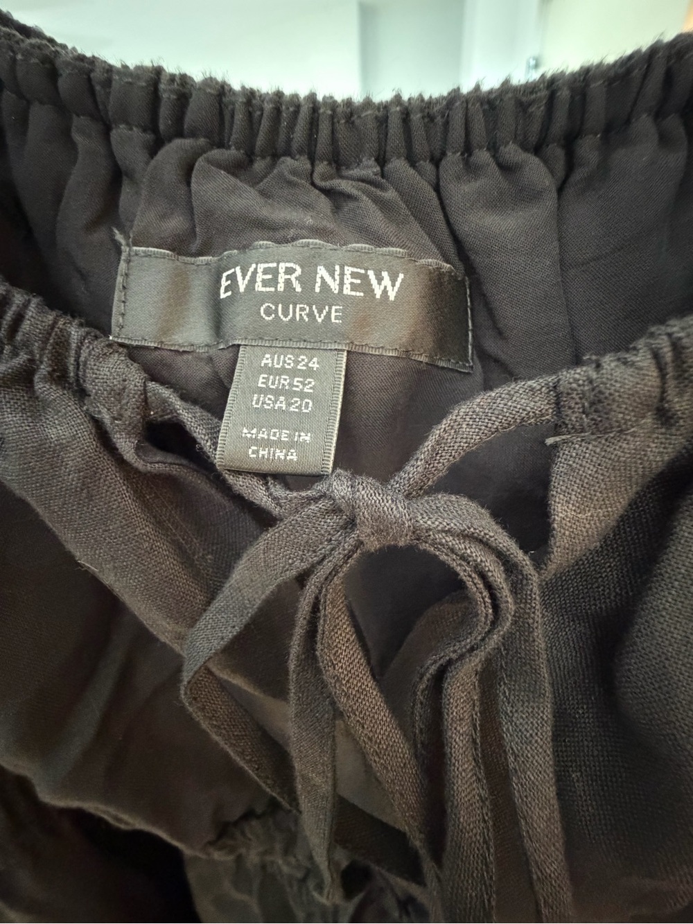 Forever New Curve puff sleeve tiered linen midi dress - Picture 7 of 7